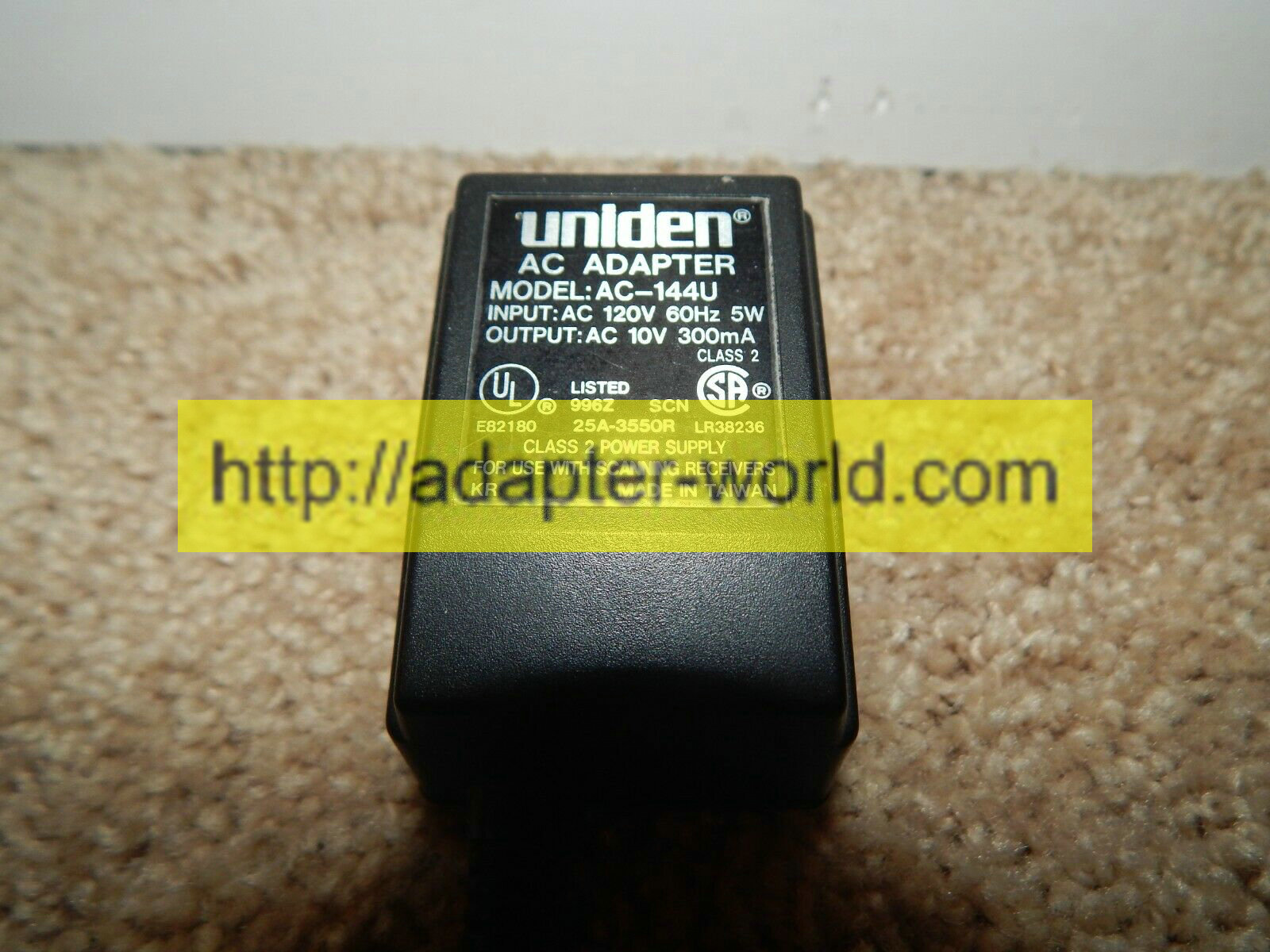 *Brand NEW* 10V 300mA Uniden AC-144U AC Adapter POWER SUPPLY - Click Image to Close